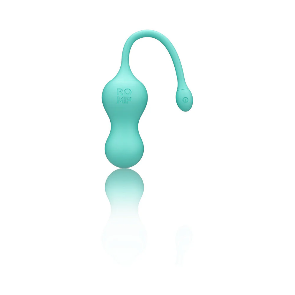 ROMP Cello Rechargeable Remote-Controlled Silicone G-Spot Egg Vibrator Light Teal - Image 5