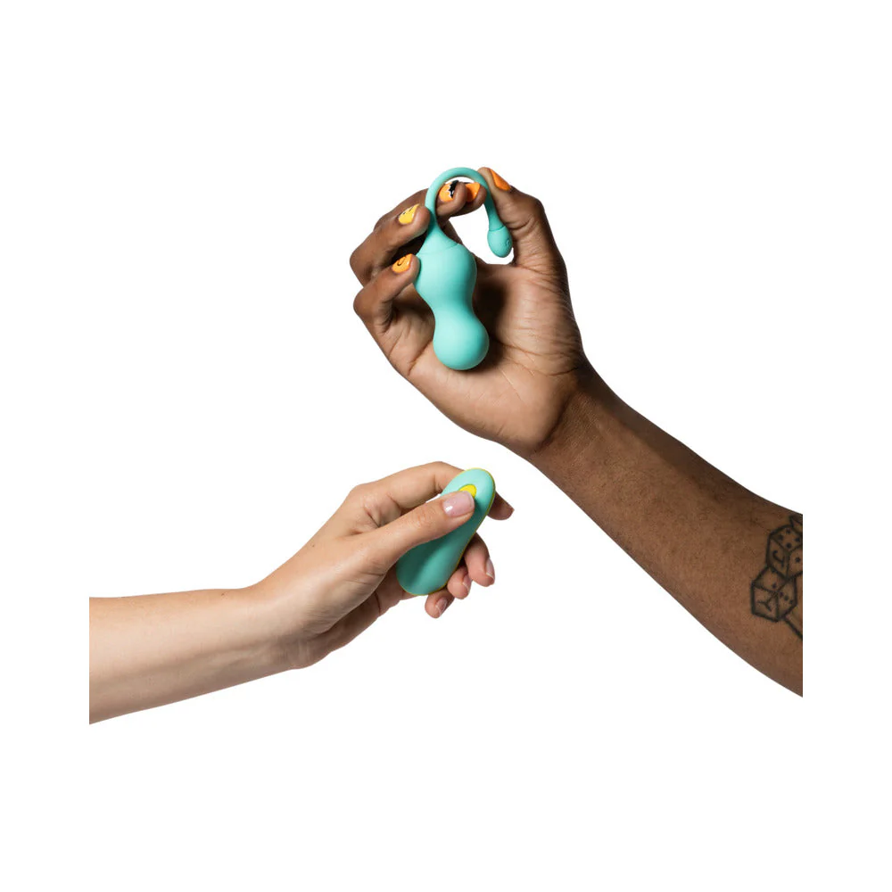 ROMP Cello Rechargeable Remote-Controlled Silicone G-Spot Egg Vibrator Light Teal - Image 9