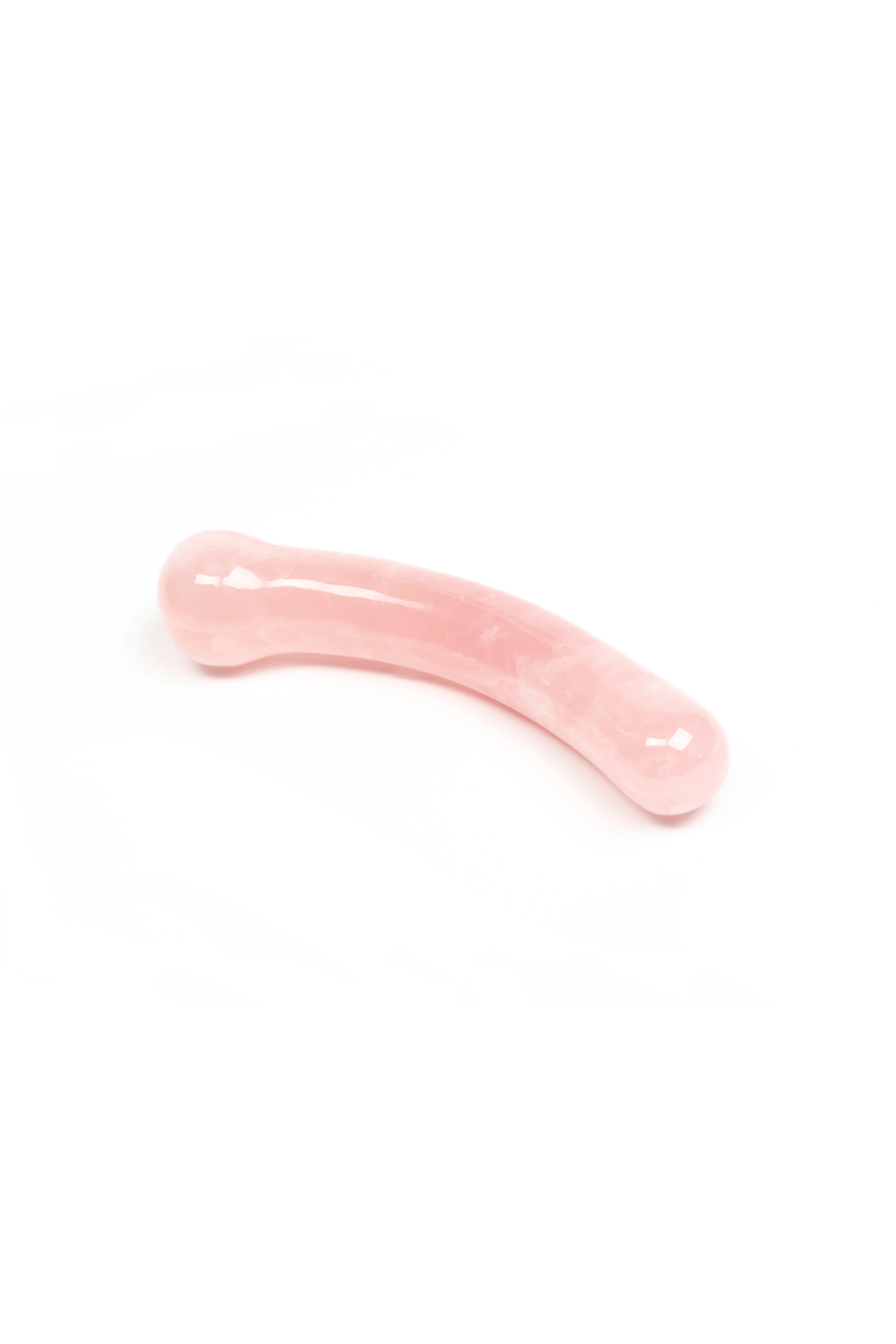 Curve Rose Quartz Crystal Dildo - Image 3